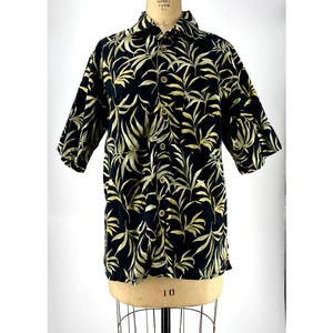 OP Sport Mens Vintage Hawaiian Casual Button Front Cotton Shirt Size Small